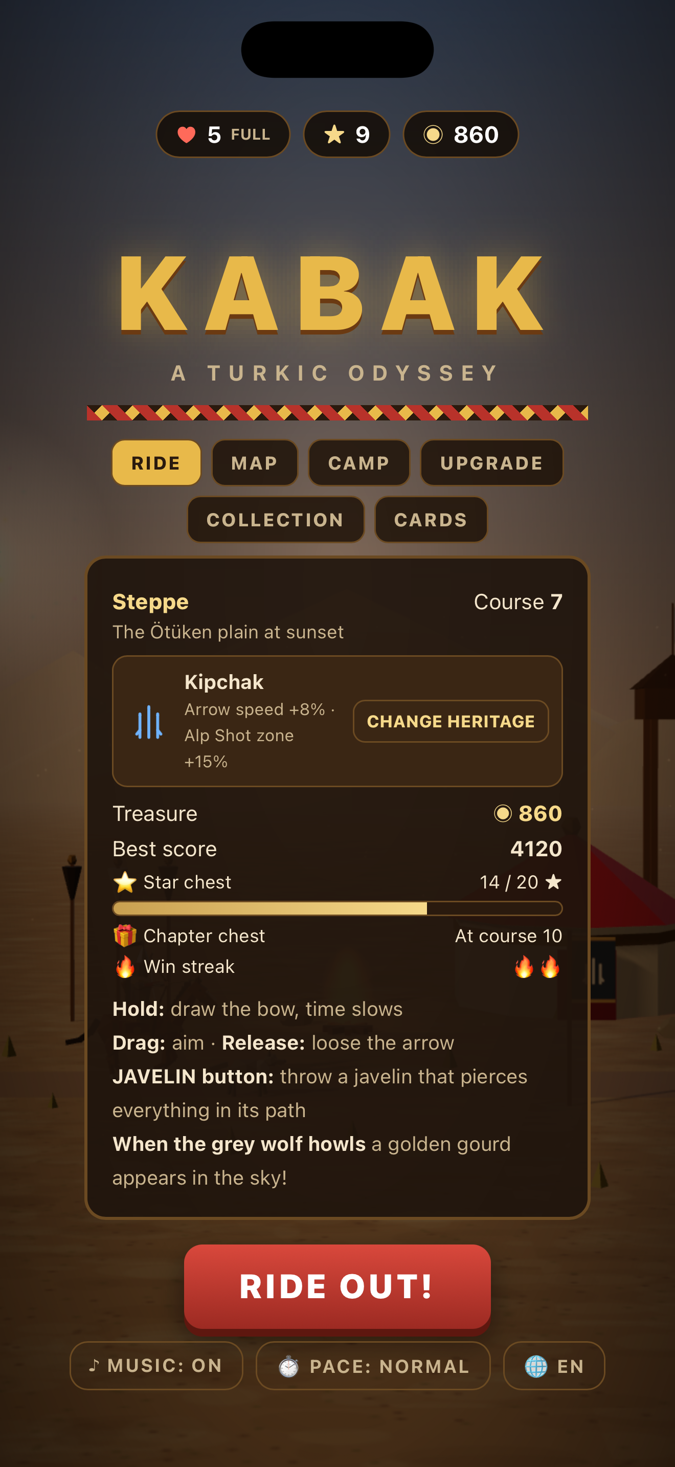 The KABAK camp and its upgrades